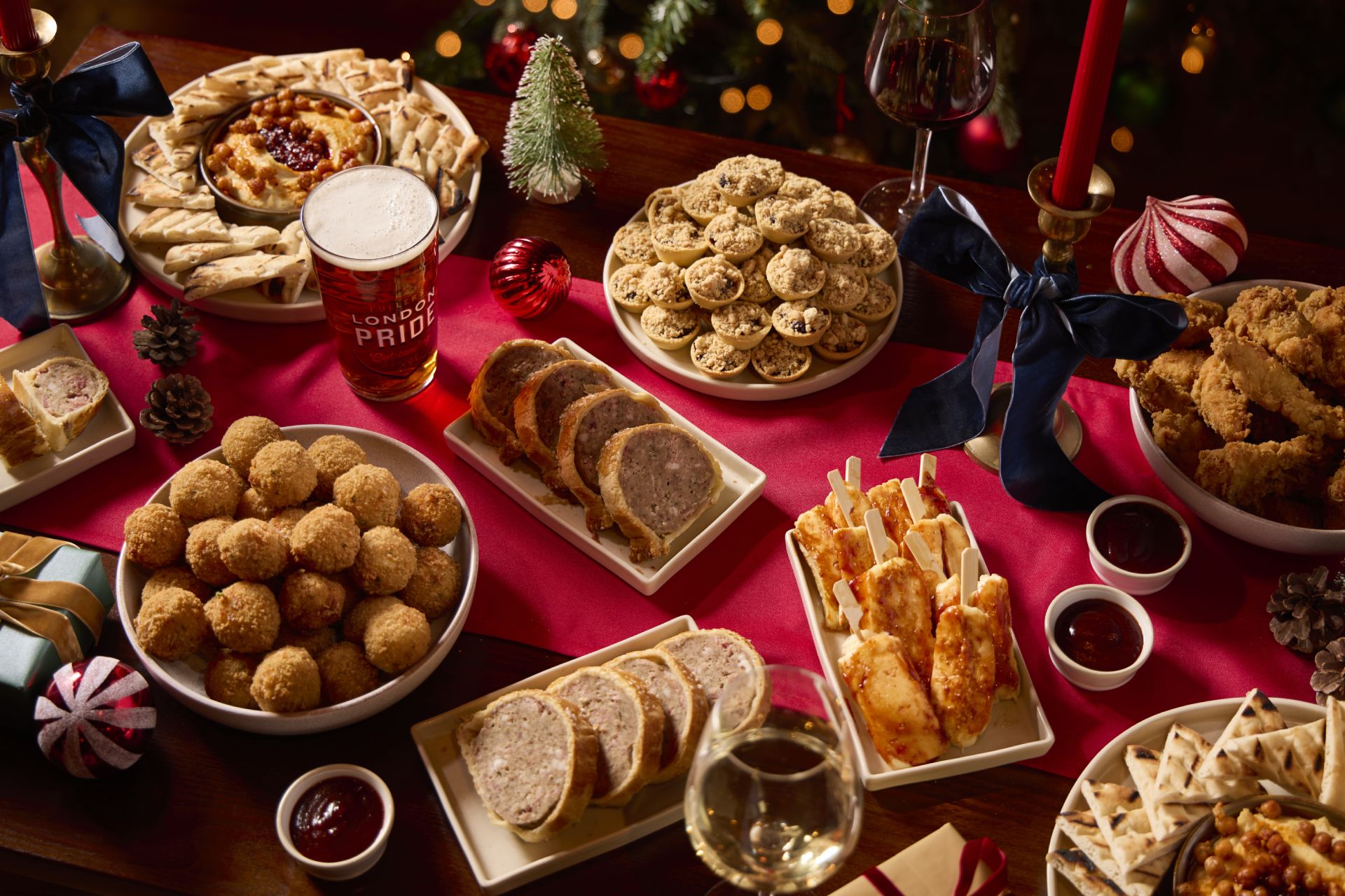 a Christmas buffet
